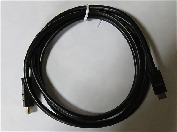 mini-HDMI変換ケーブル