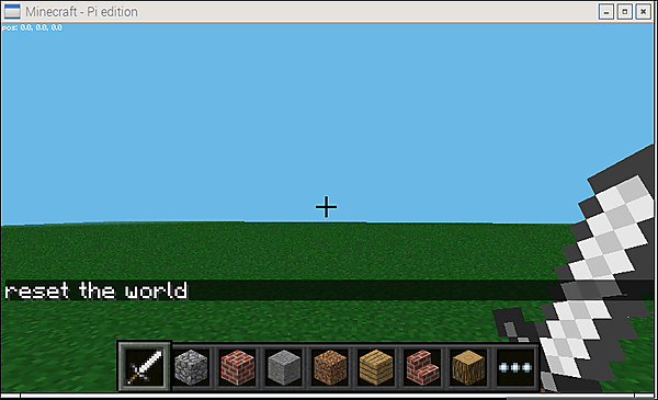 Minecraft Piの世界をリセットした