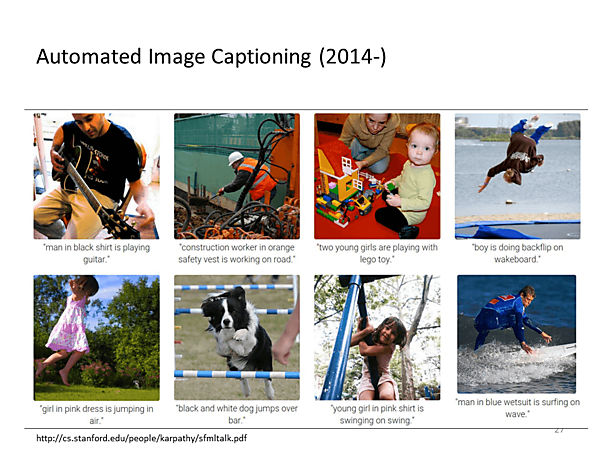 イメージを見てキャプションを作成する人工知能