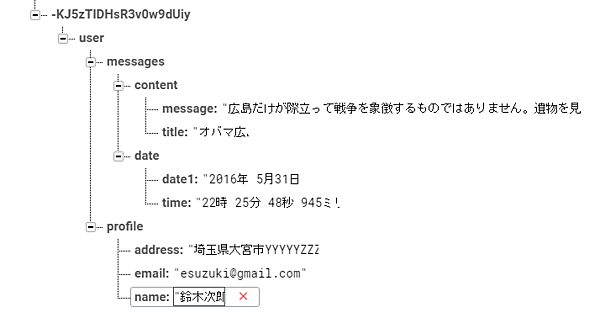 リアルタームデータベースに登録された図3の画面データ（フラット化）