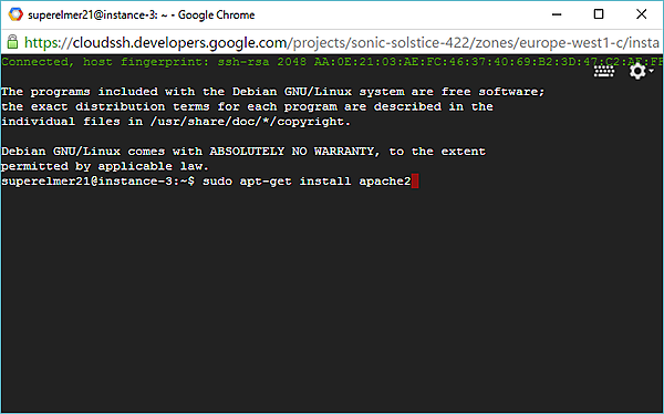 Apache2のインストール