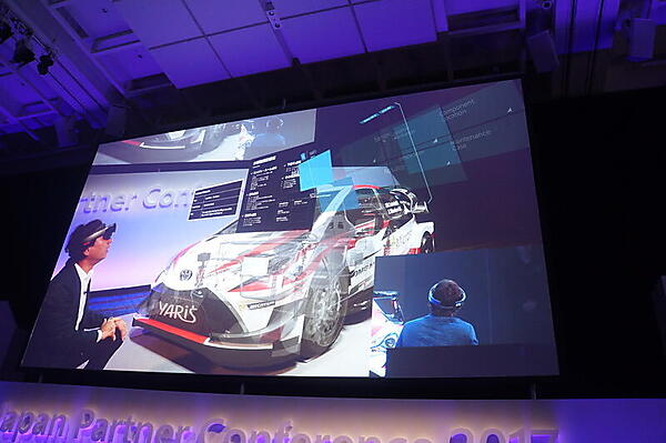 HoloLensでヤリスWRCに重ねて情報を見る