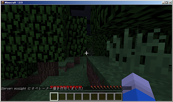 デフォルト設定ではOPの画面に管理コマンドの実行ログが表示される