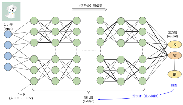 ニューラルネットワークのパラメータ(重み)調整