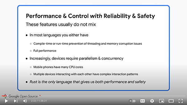 Rustは高速性と安全性を兼ね備えたプログラミング言語と紹介