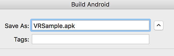 ビルドする.apkファイルの保存先を指定
