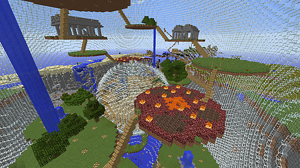 PvPサーバーイメージ（特設ステージを設けるケースが多い）