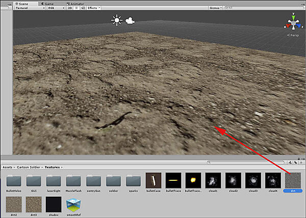 テクスチャを適用した「Floor」