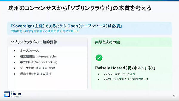 欧州のコンセンサスから「ソブリンクラウド」の本質を考える