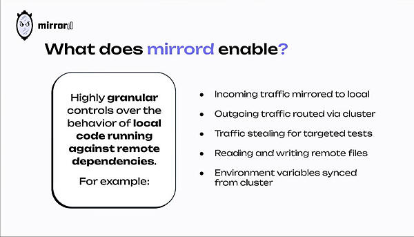 Mirrordでできることをリストで紹介