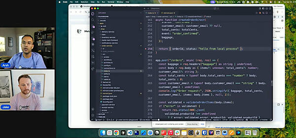 ローカルPCで実行しながら、他のサービスとも連携してテストを実行