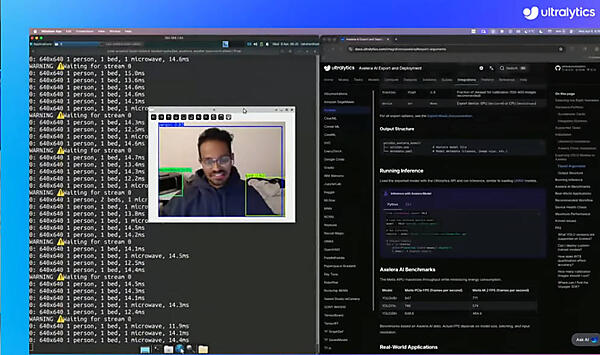 プレゼンターのPCのWebCamから物体を検出