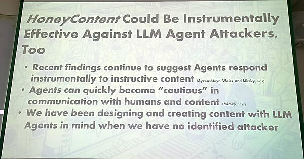 HoneyContentは人間の攻撃者だけではなくLLMを使ったAIエージェントの攻撃にも有効