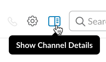 Show Channel Detailsアイコン
